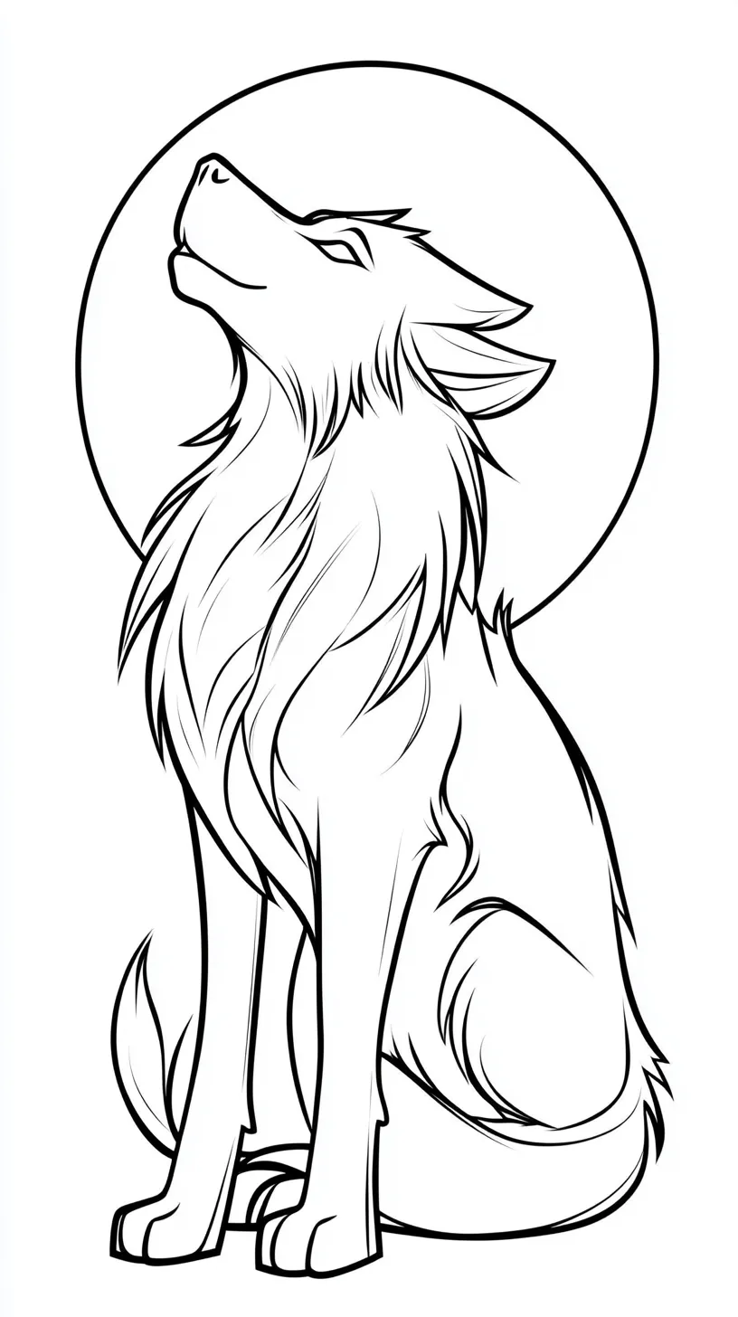 coloriage Loup a telecharger