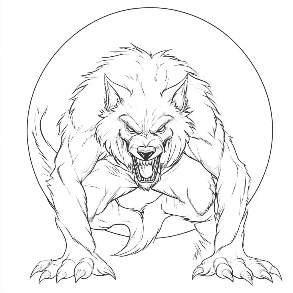 coloriage Loup à imprimer pour enfant de 10 ans