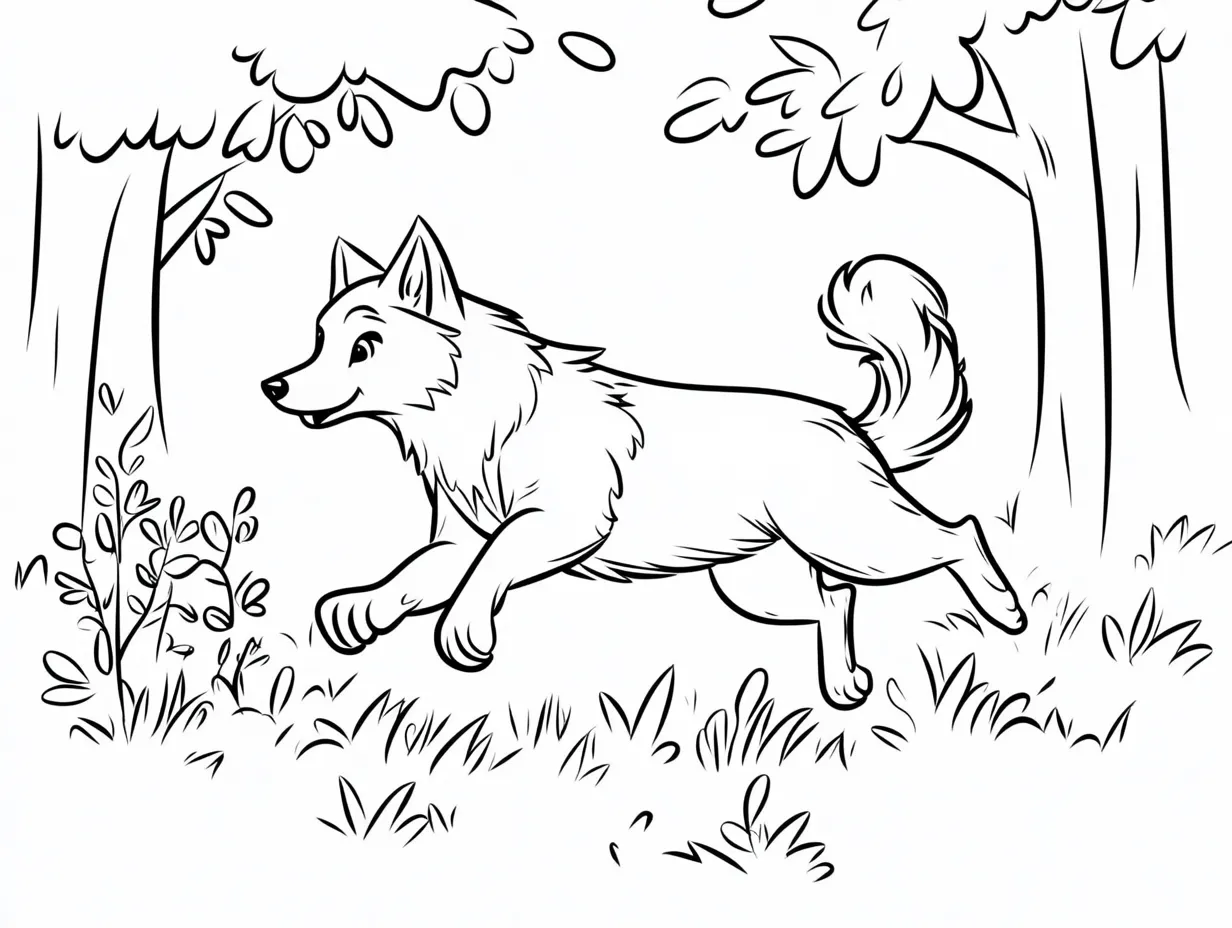 coloriage Loup à imprimer pdf