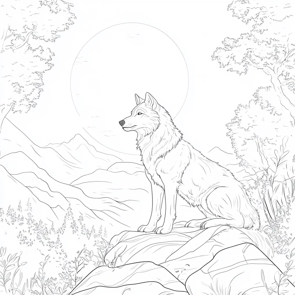 imprimer coloriage Loup gratuit