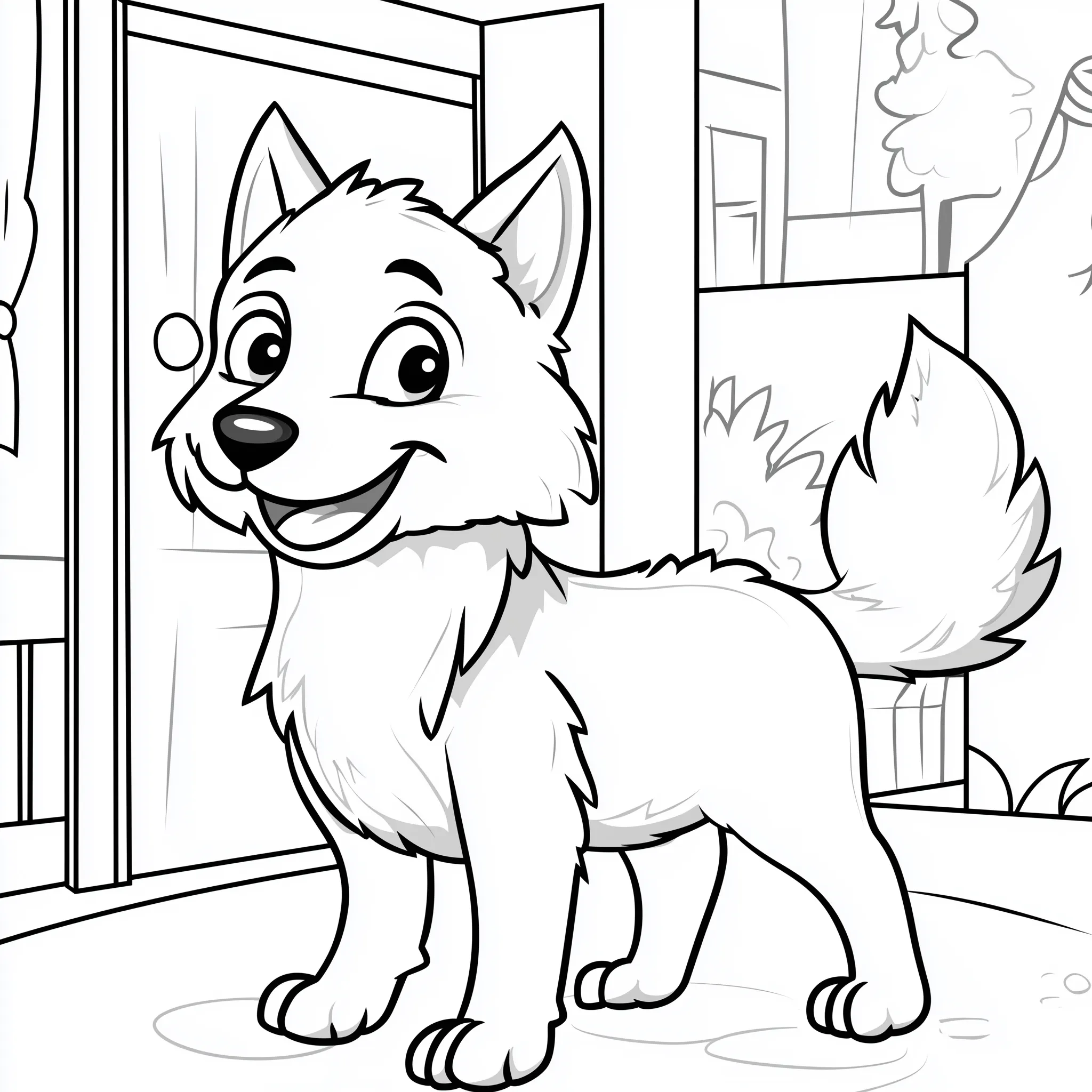 coloriage Loup en ligne pour enfant