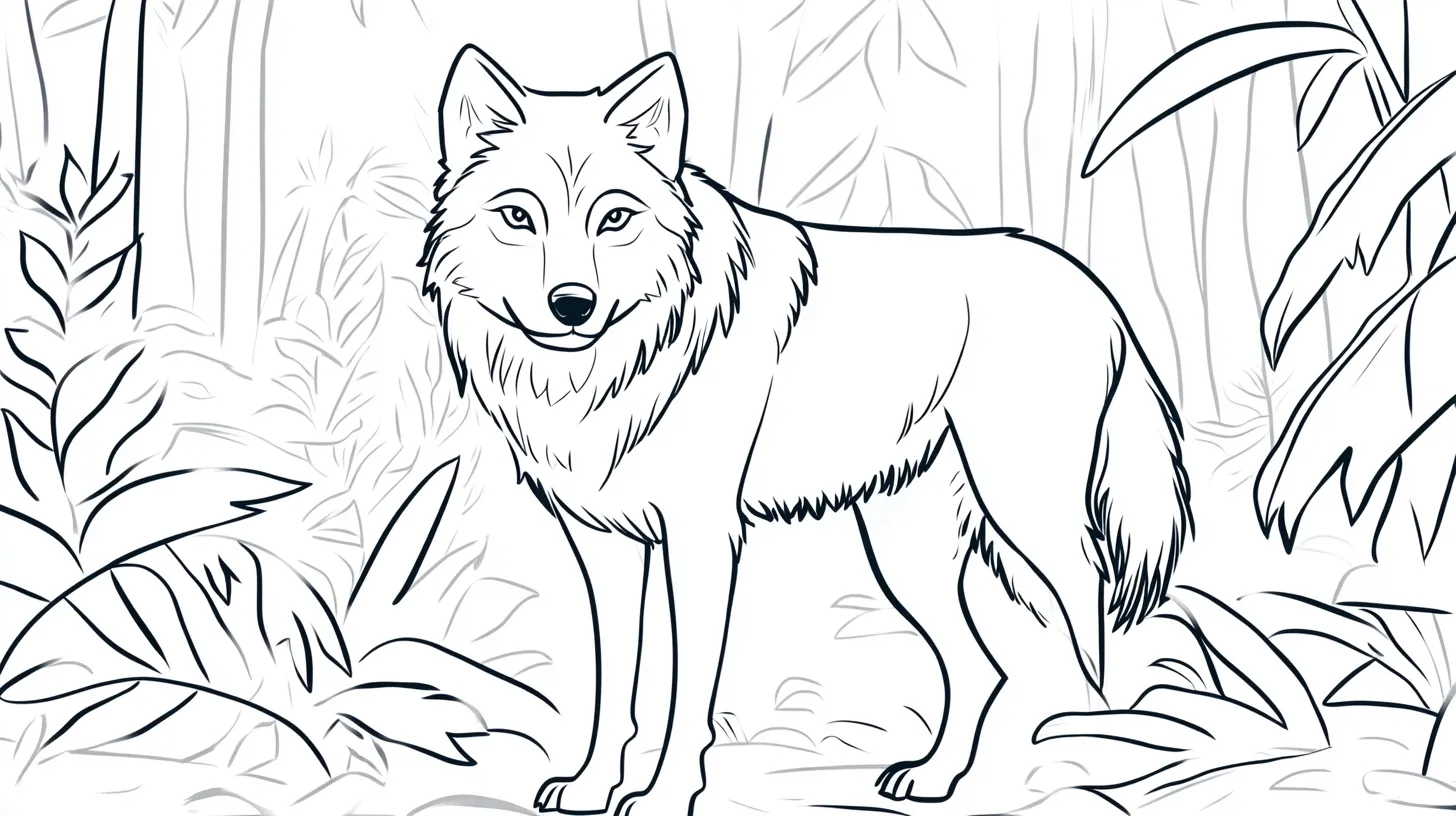 coloriage Loup d'enfant a imprimer