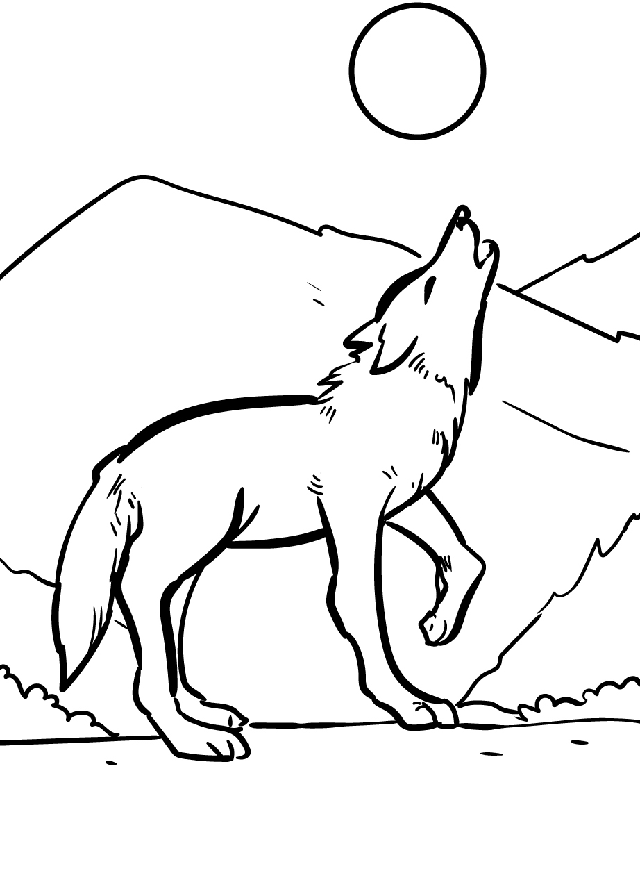 Coloriage Loup 12