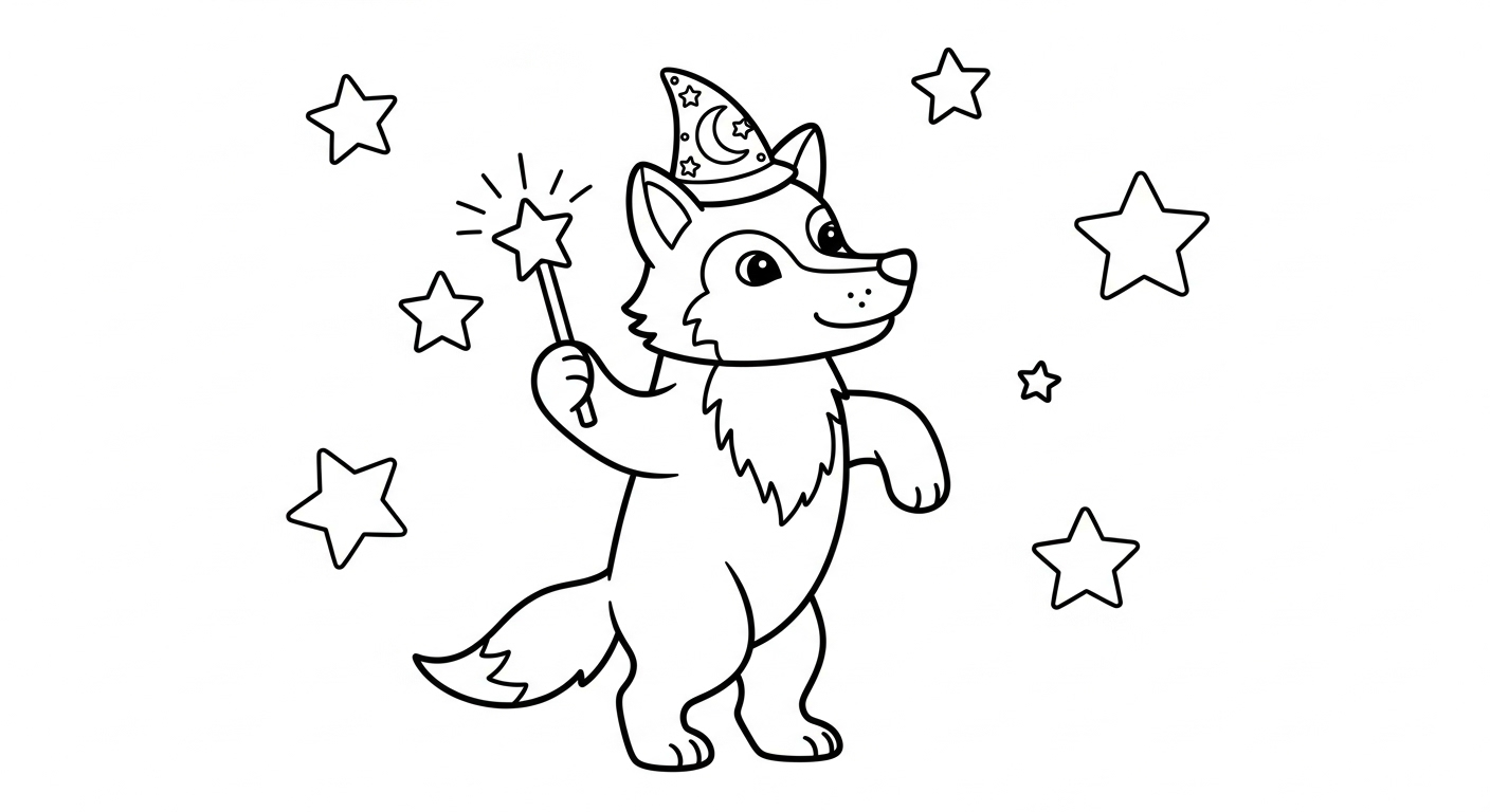 coloriage Loup updated a imprimer