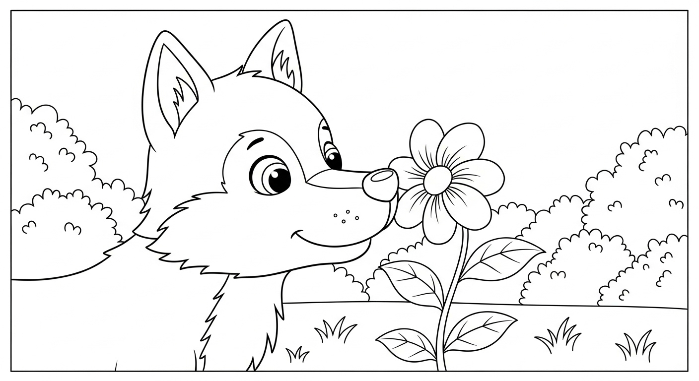 coloriage Loup updated et decoupage a imprimer gratuit