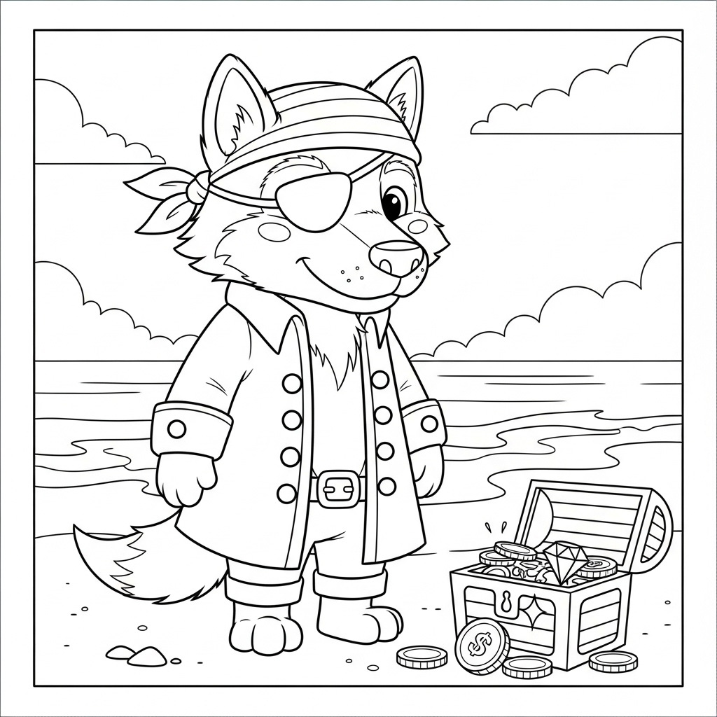 coloriage Loup updated a imprimer pour enfant de 4 ans