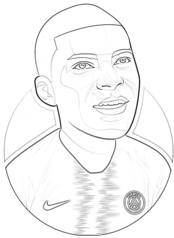 Coloriage Mbappé 13