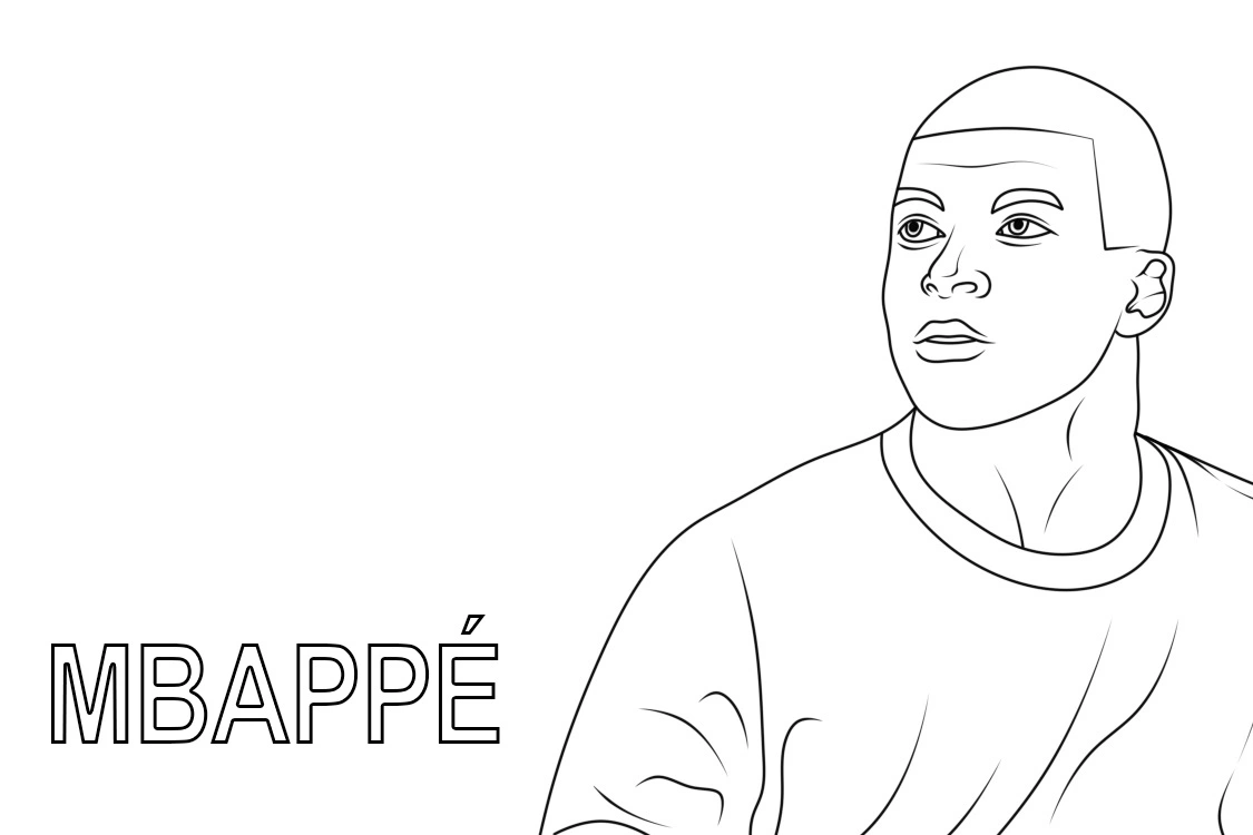 Coloriage Mbappé 15