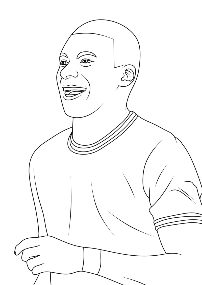 Coloriage Mbappé 16