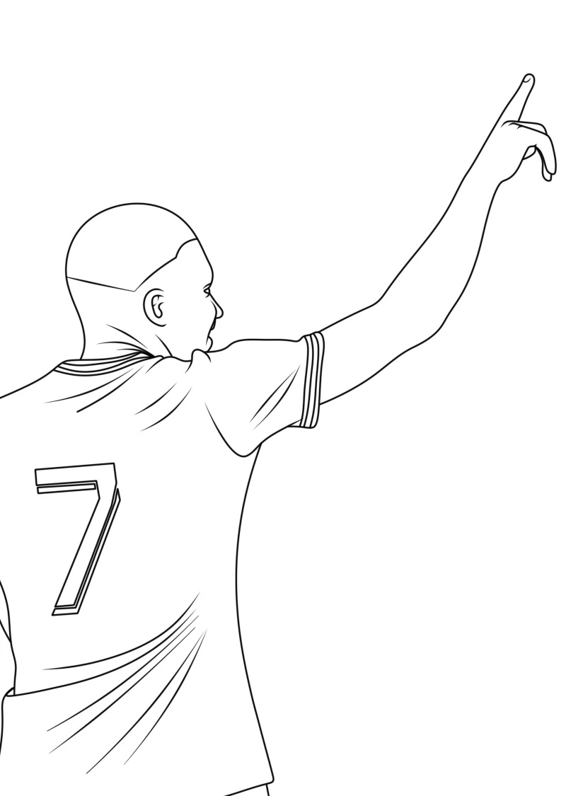 Coloriage Mbappé 17