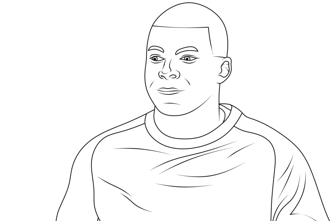 Coloriage Mbappé 19