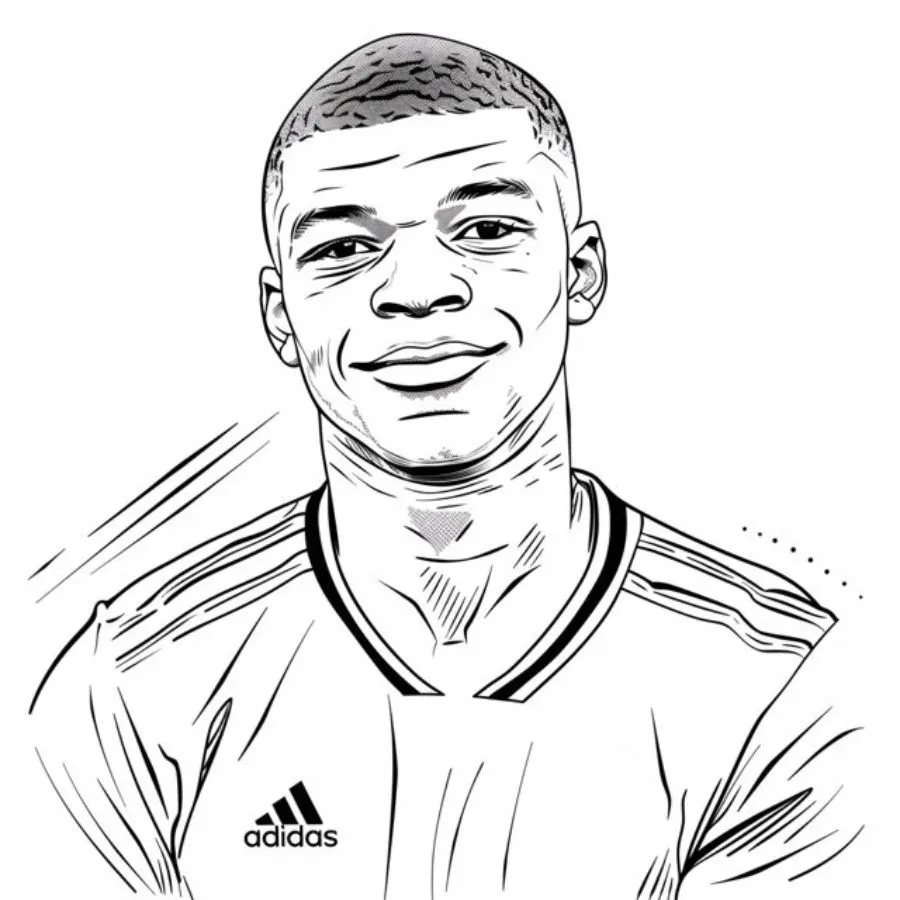 Coloriage Mbappé