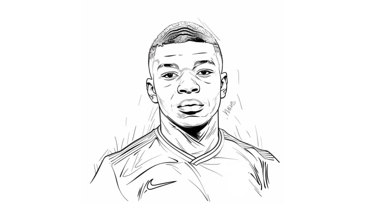 Coloriage Mbappé 2