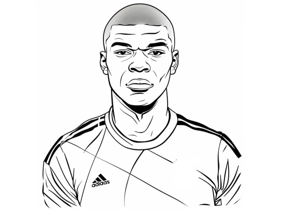 Coloriage Mbappé 1