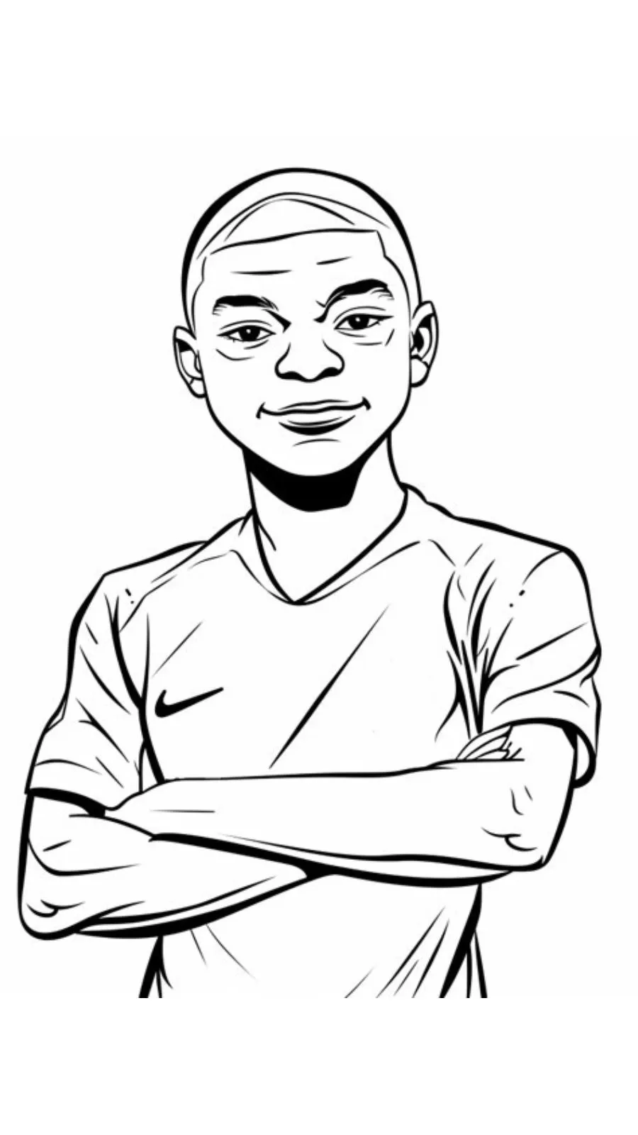 Coloriage Mbappé 3