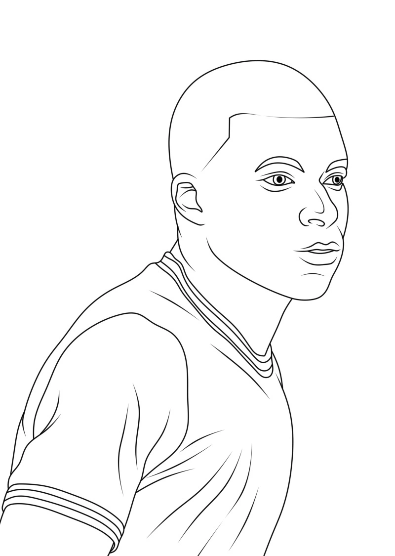 Coloriage Mbappé 6