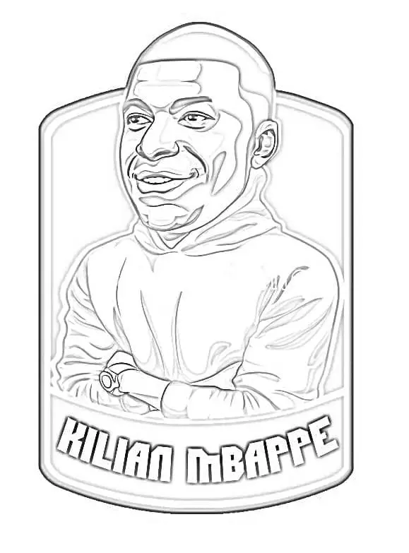 Coloriage Mbappé 12