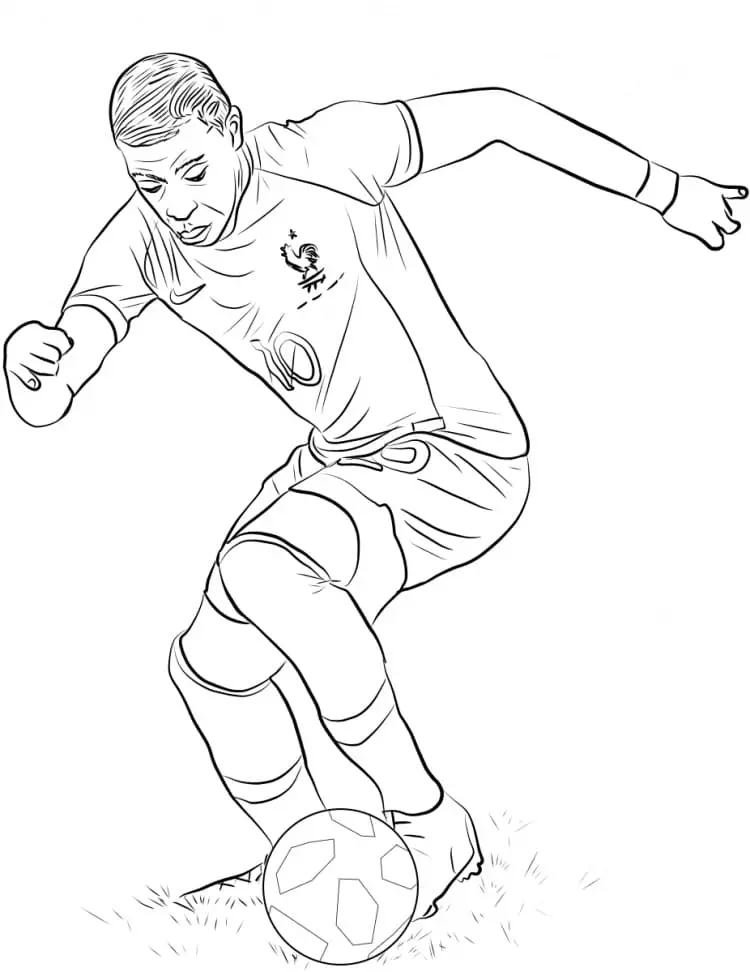 Coloriage Mbappé20