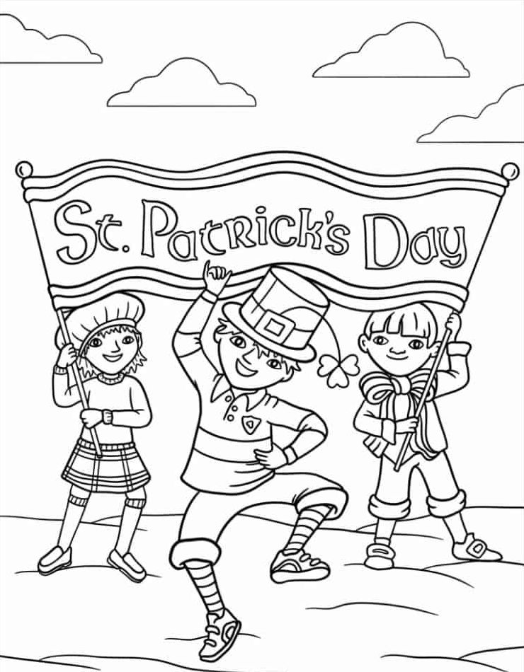 Coloriage Saint Patrick 3