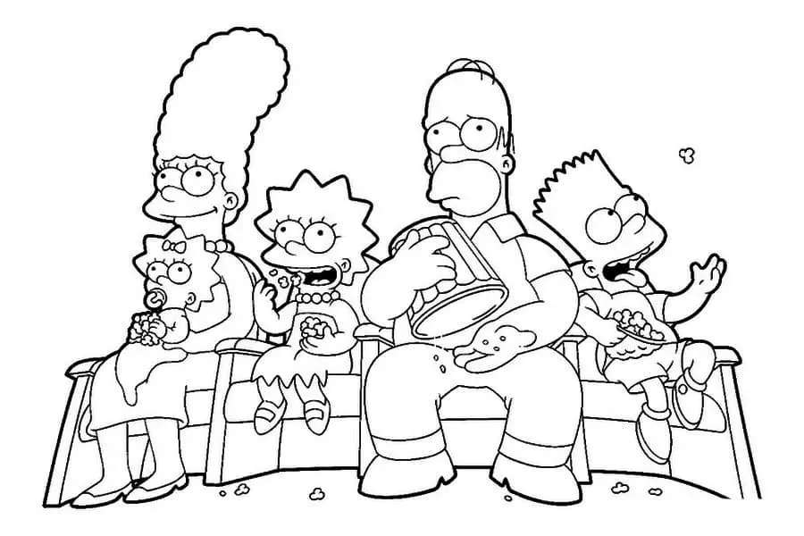 Coloriage Simpson 12