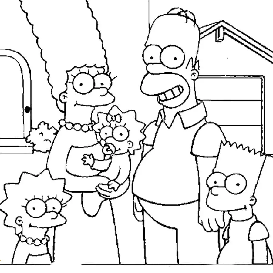 Coloriage Simpson 16