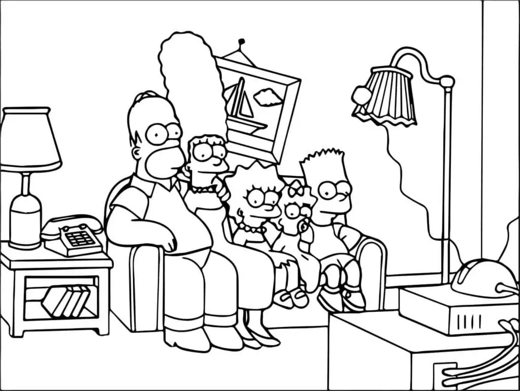 Coloriage Simpson 21