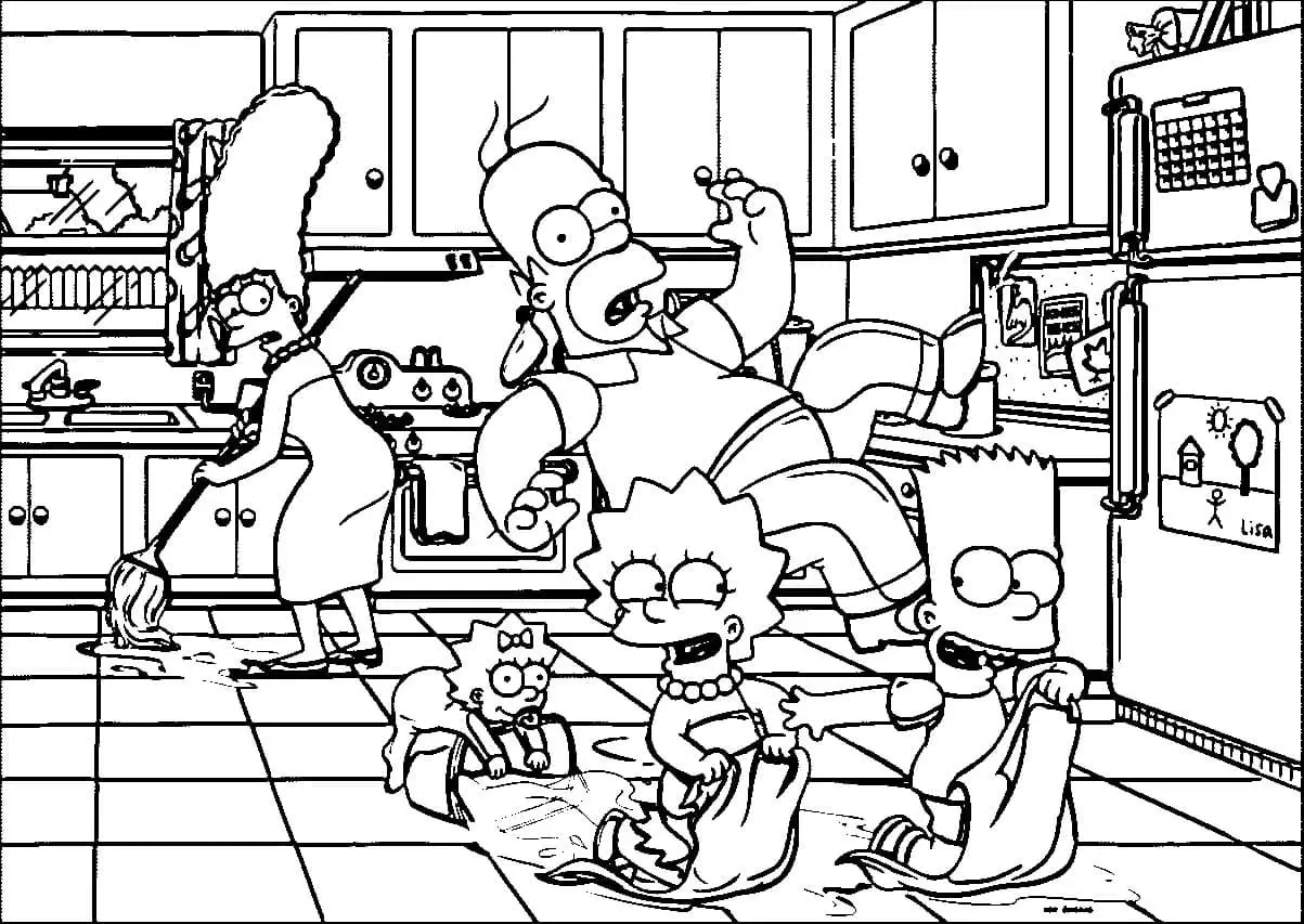 Coloriage Simpson 22