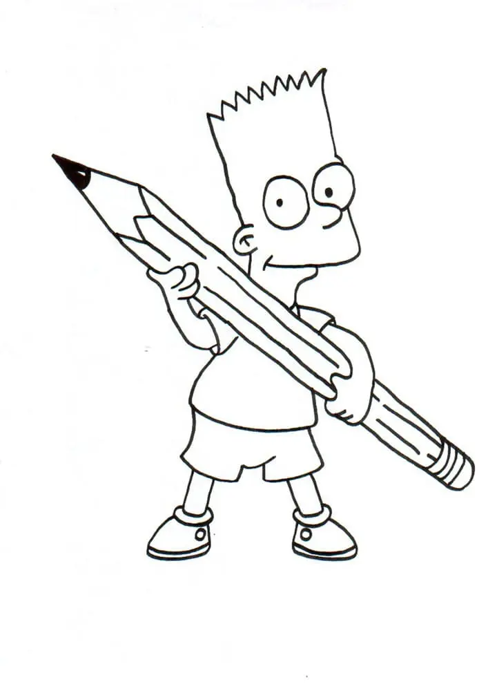 Coloriage Simpson 26