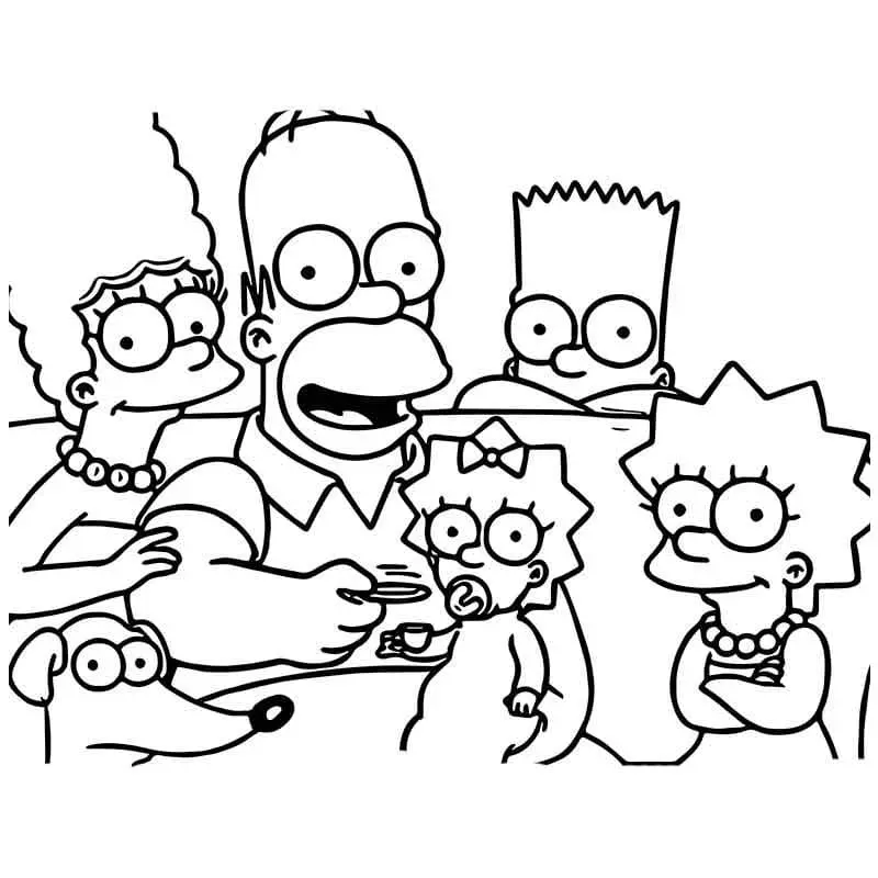 Coloriage Simpson 25