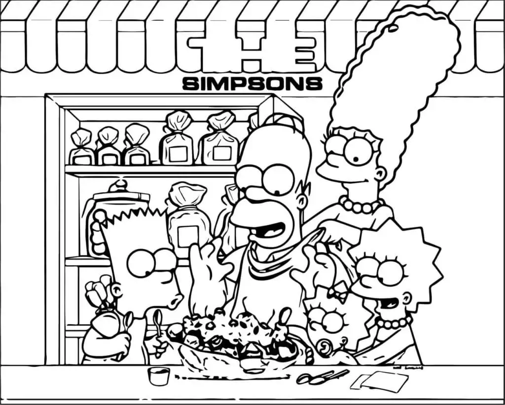 Coloriage Simpson 30