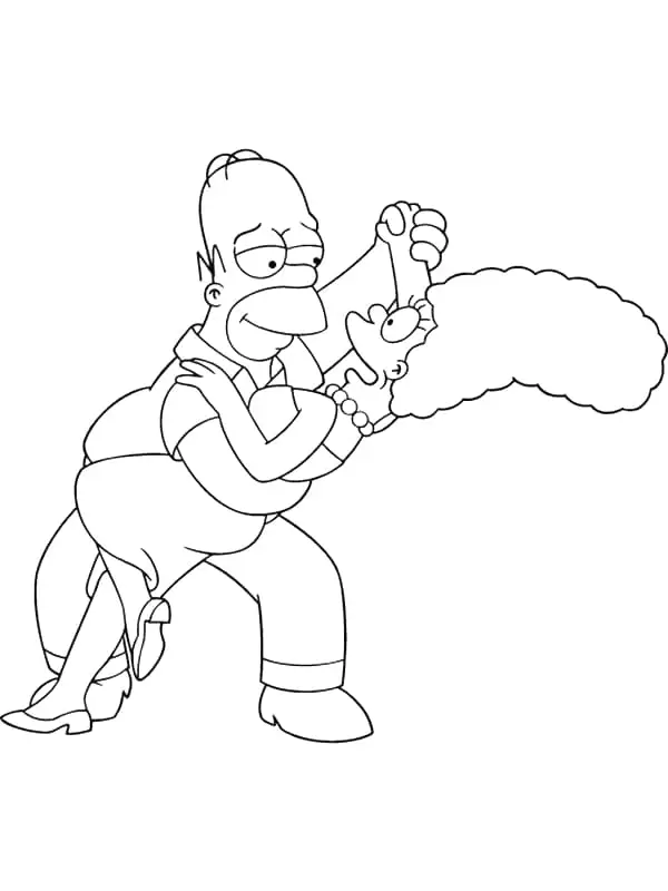 Coloriage Simpson 35