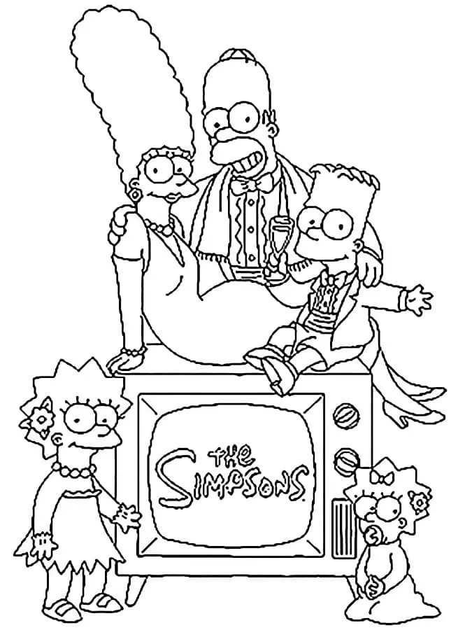 Coloriage Simpson 34