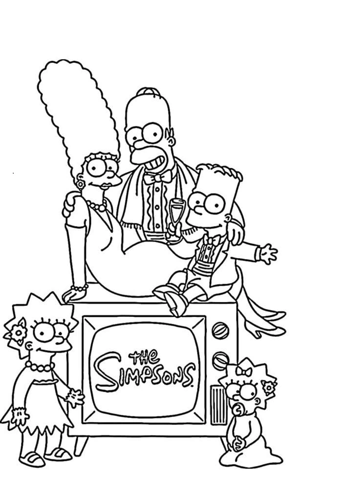 Coloriage Simpson 54