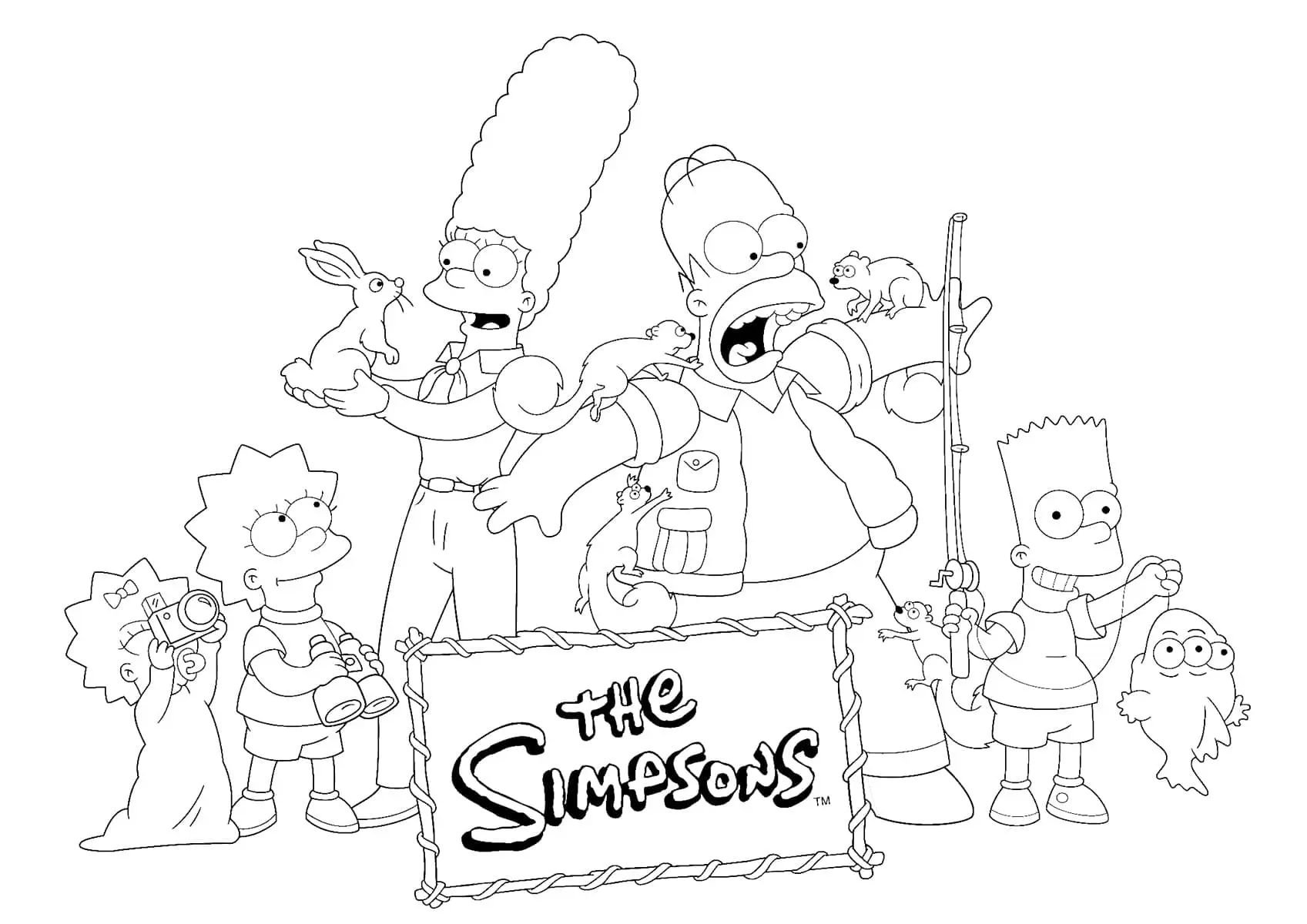 Coloriage Simpson 45