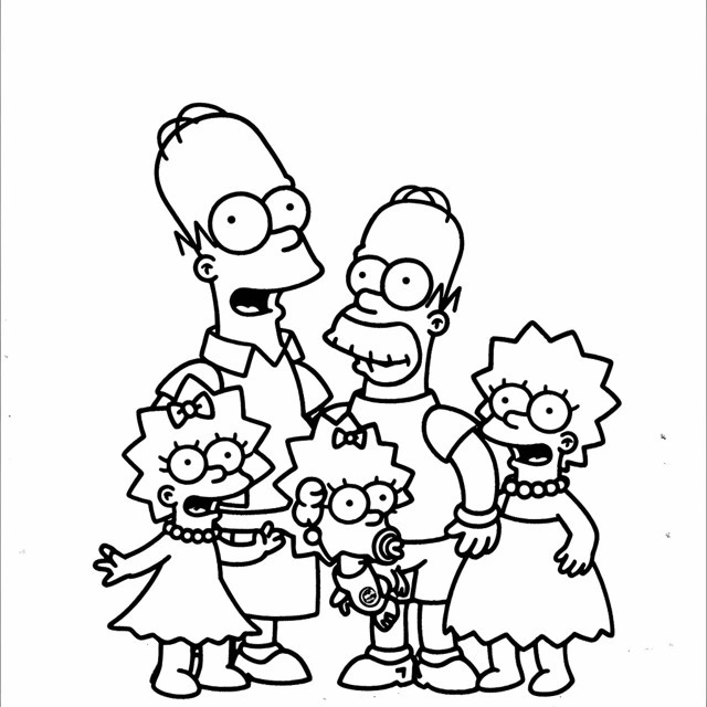 Coloriage Simpson 5