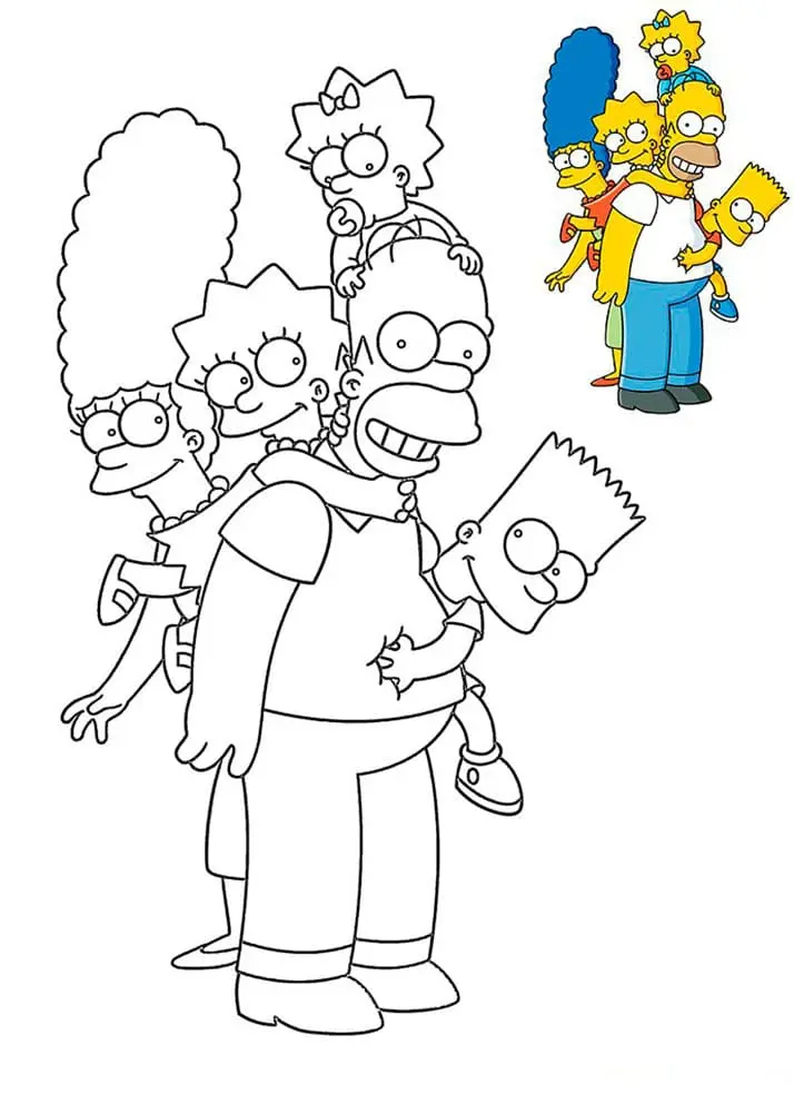 Coloriage Simpson 57