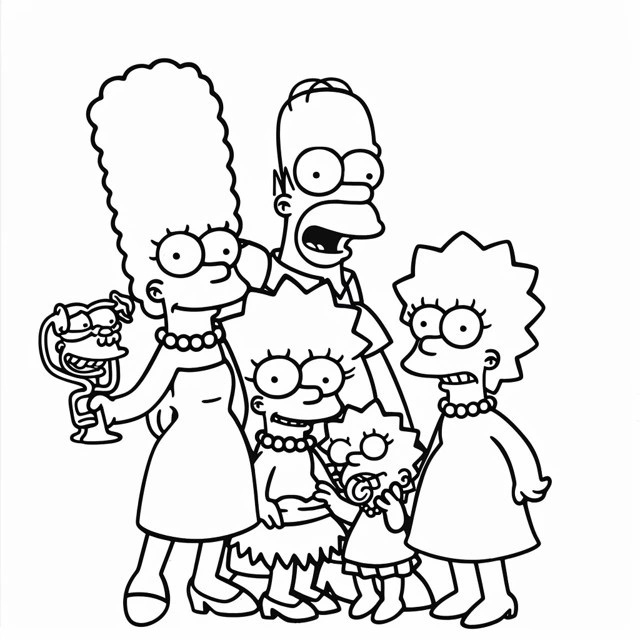 Coloriage Simpson 7