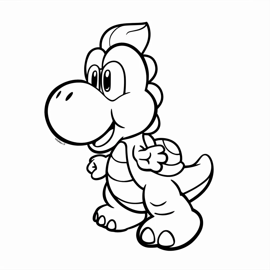 coloriage Yoshi pour enfant de 8 ans