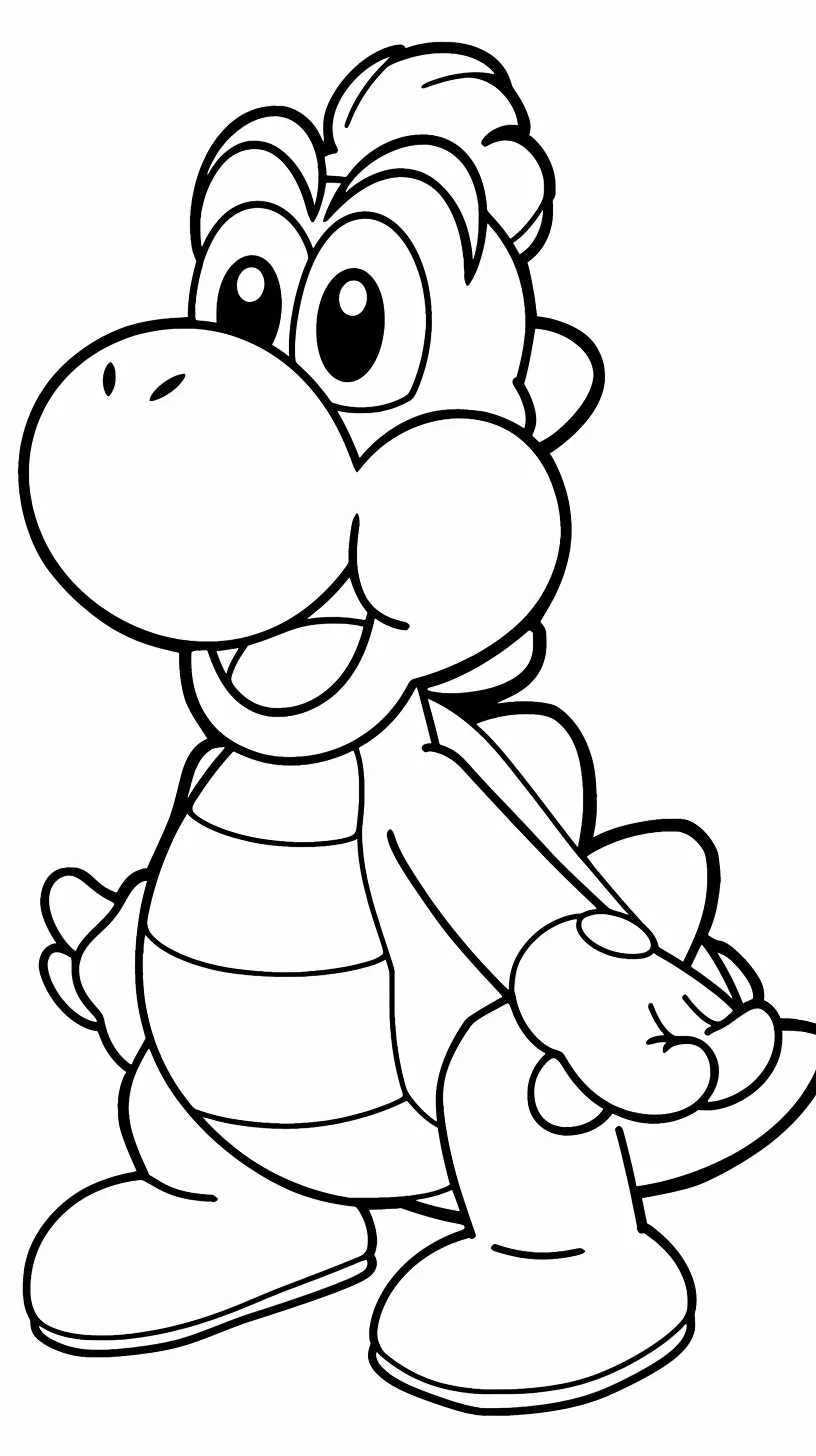 coloriage Yoshi pour enfant a imprimer gratuit