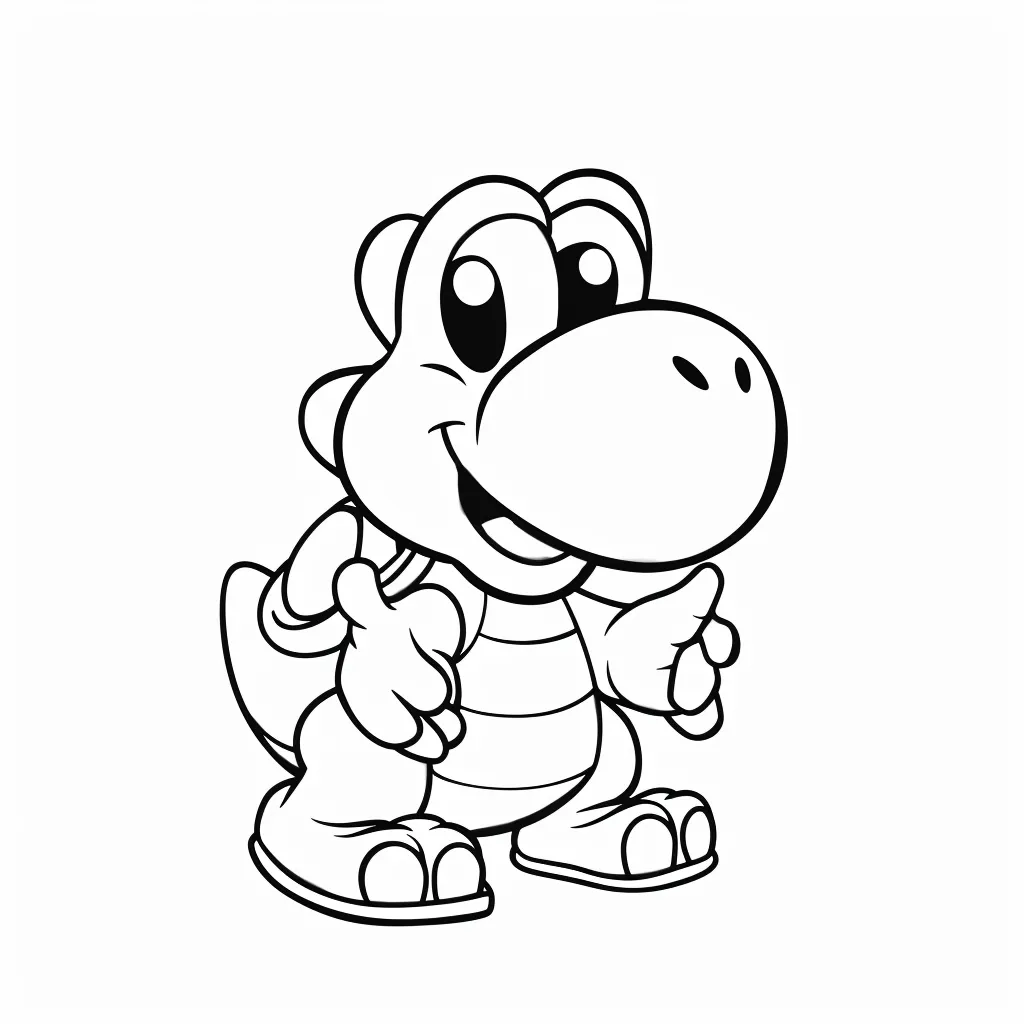 télécharger coloriage Yoshi gratuit