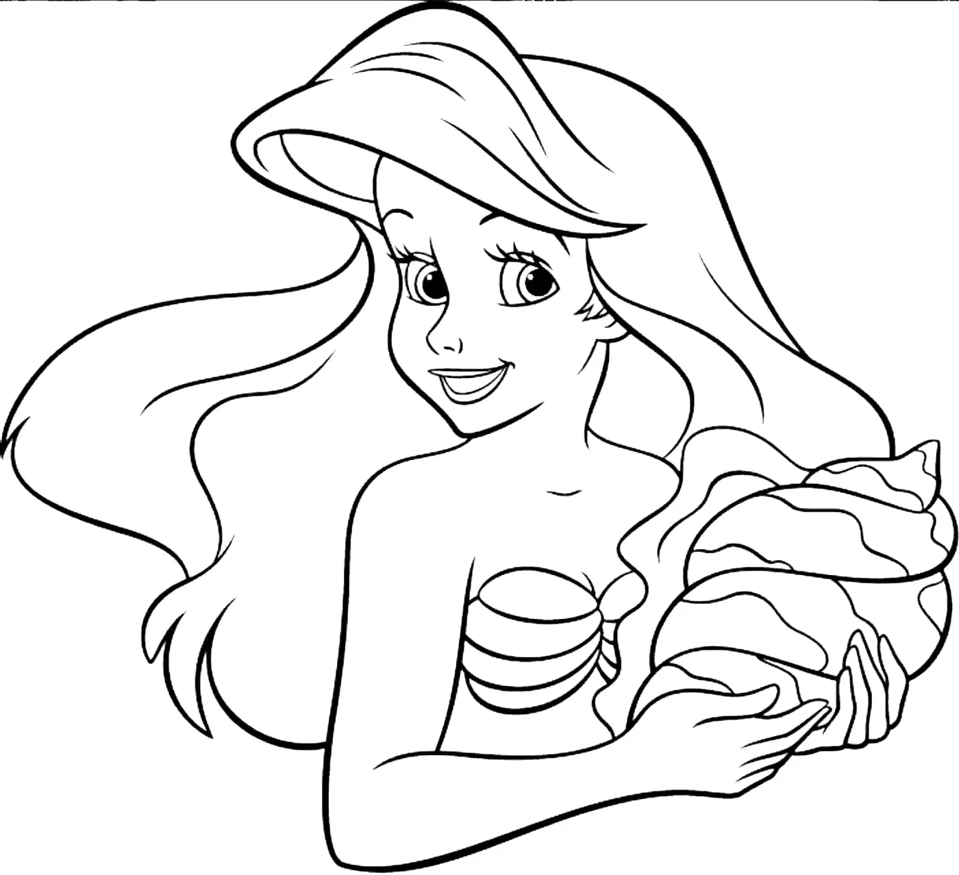 Coloriage ariel la petite sirène 5