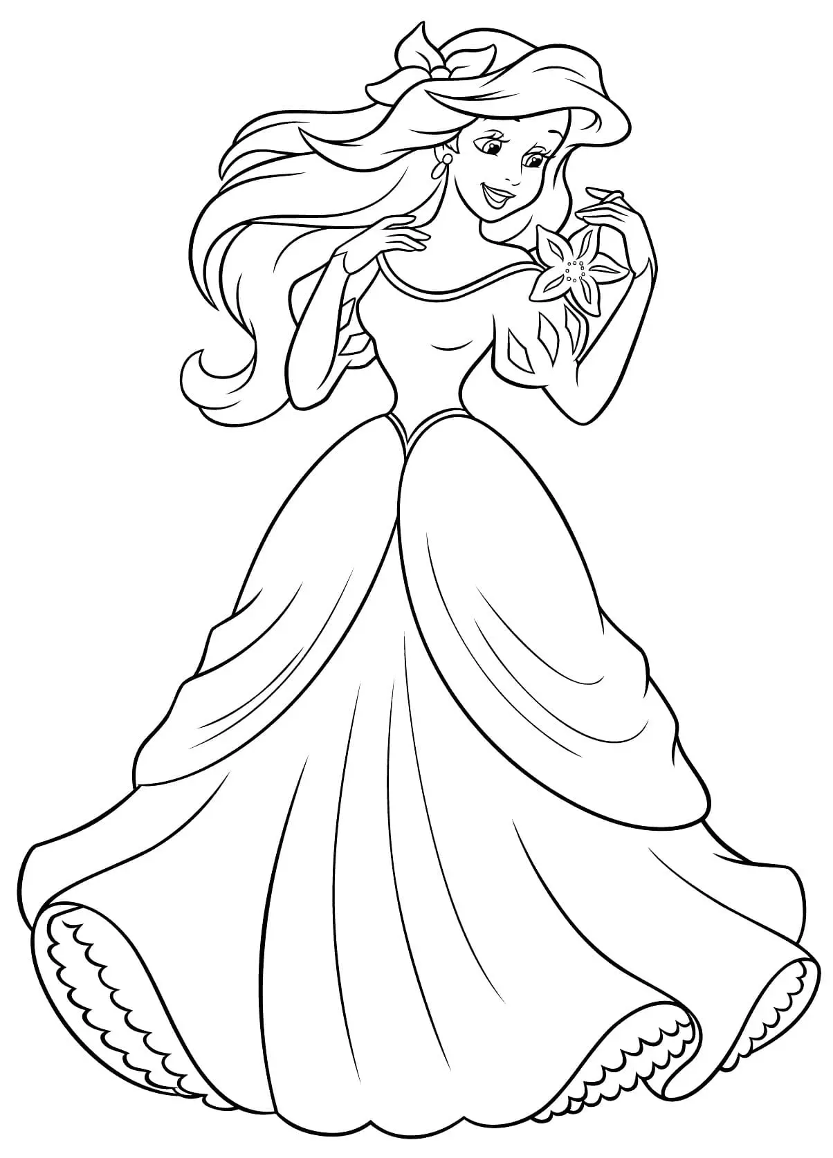 Coloriage ariel la petite sirène 32