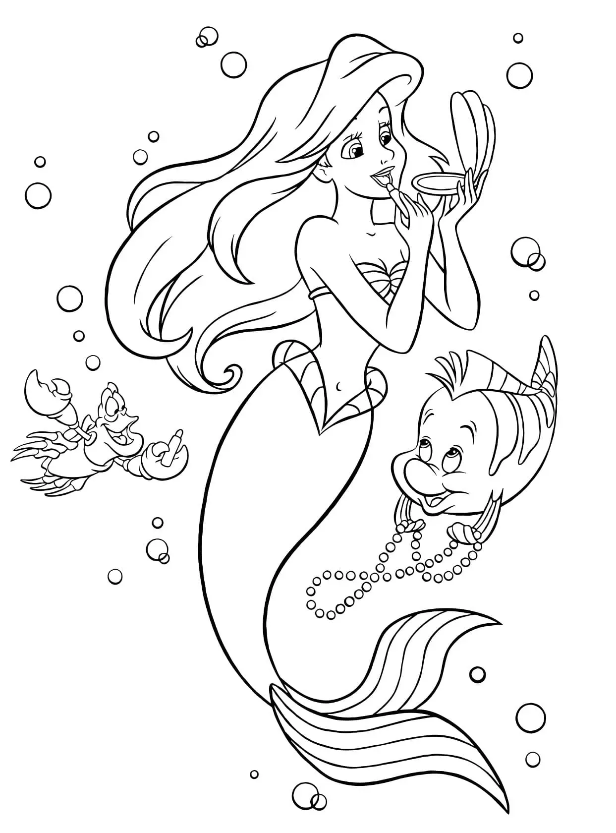 Coloriage ariel la petite sirène 31