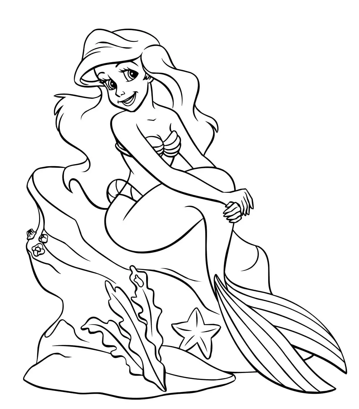 Coloriage ariel la petite sirène 30