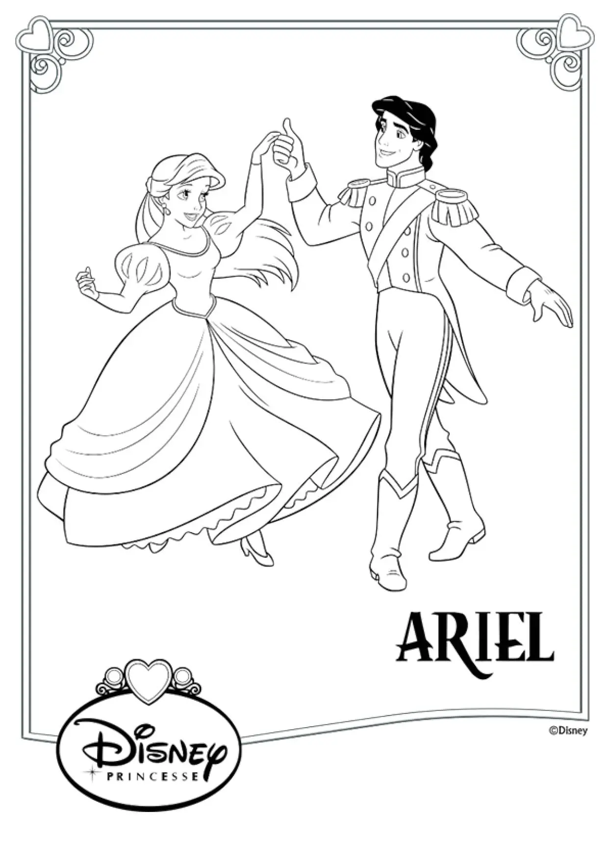 Coloriage ariel la petite sirène 29