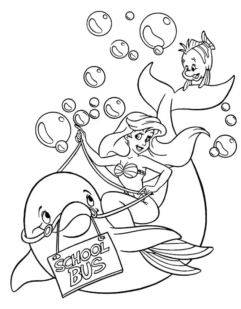 Coloriage ariel la petite sirène 27