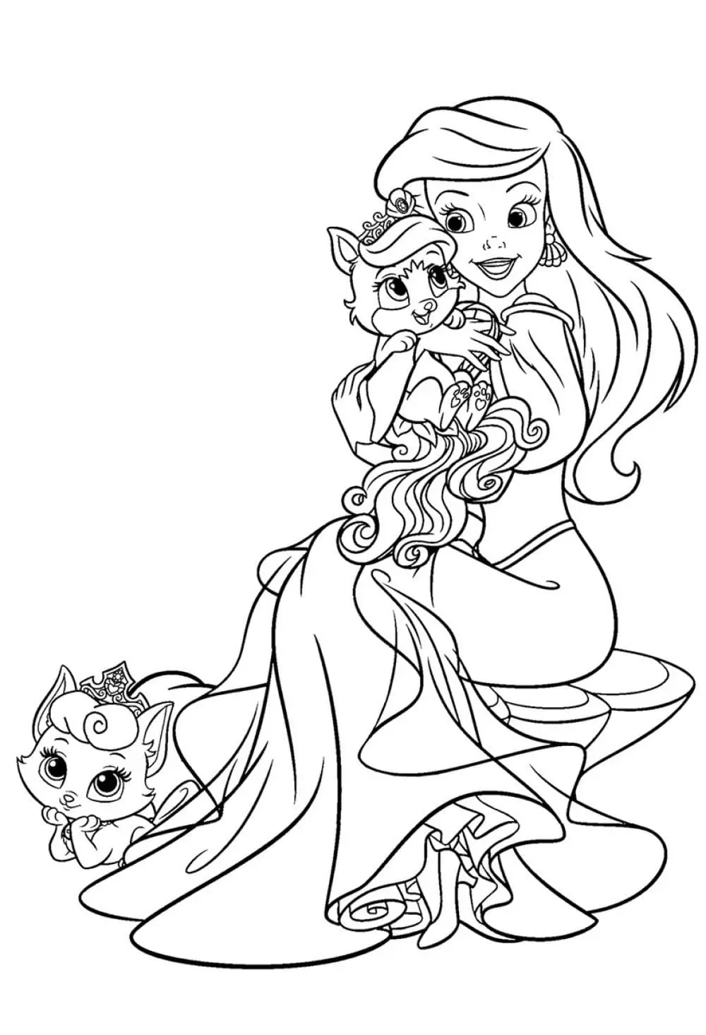 Coloriage ariel la petite sirène 23