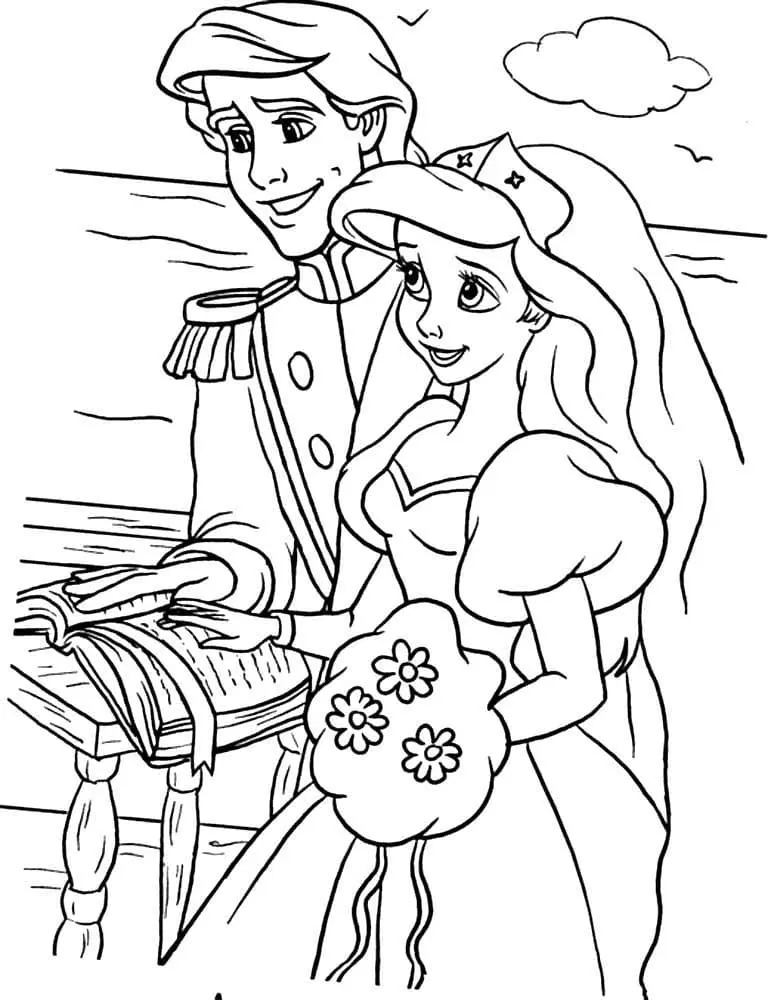 Coloriage ariel la petite sirène 20