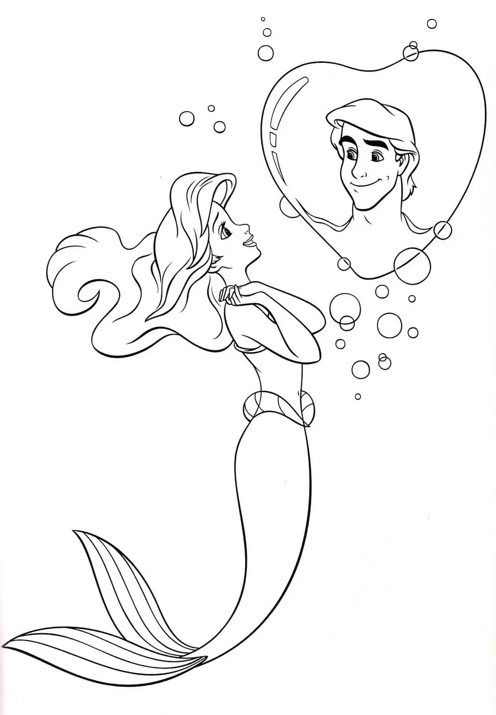 Coloriage ariel la petite sirène 18