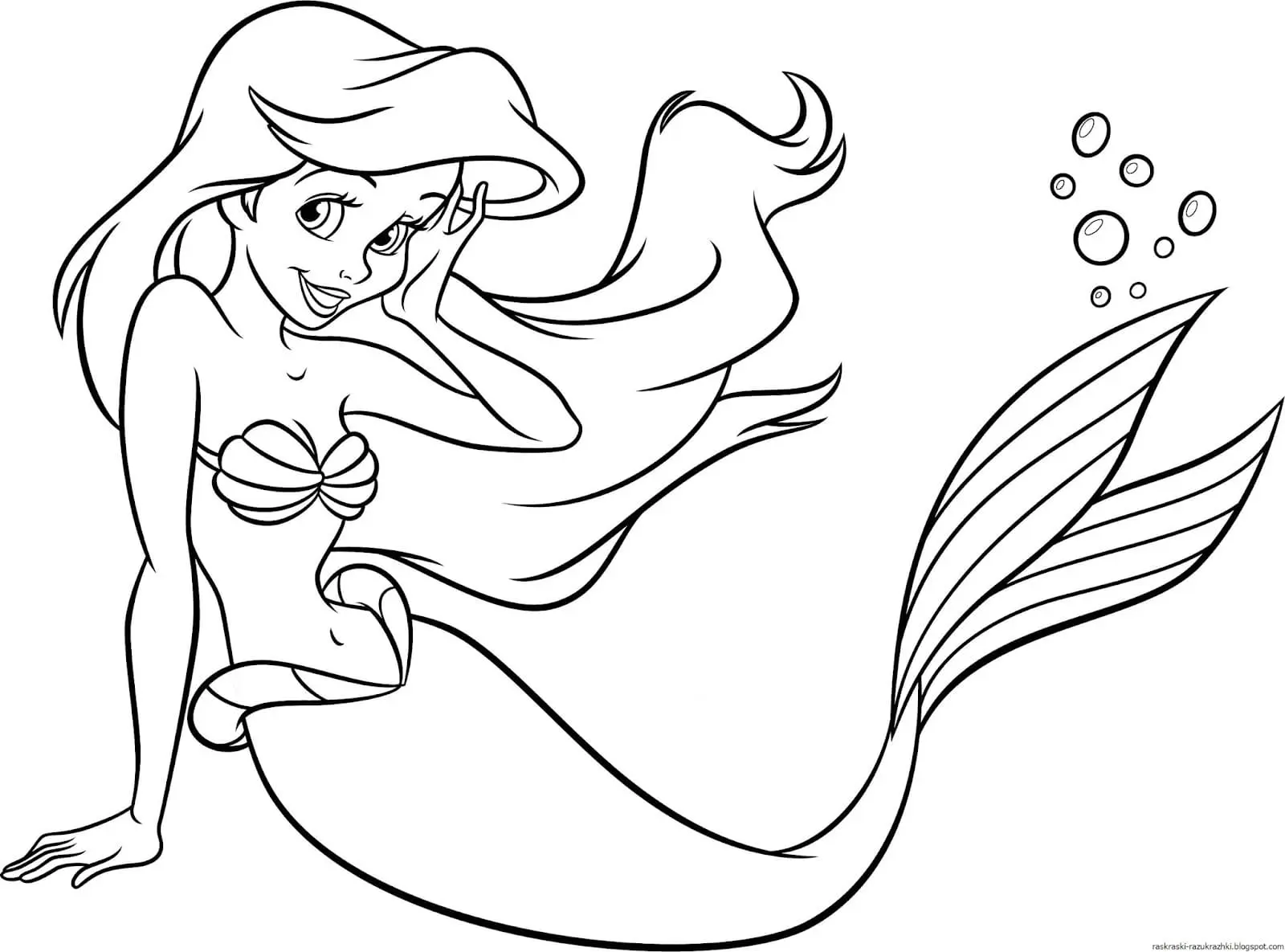 Coloriage ariel la petite sirène 38